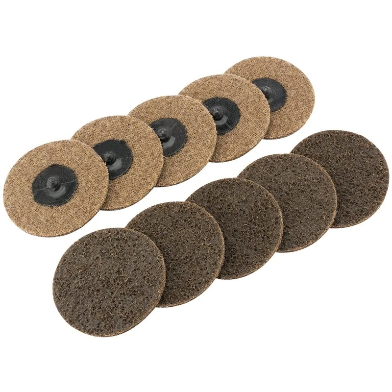 Draper Tools SCP3 Course Ten Polycarbide Abrasive Pads, Blue, 75 mm