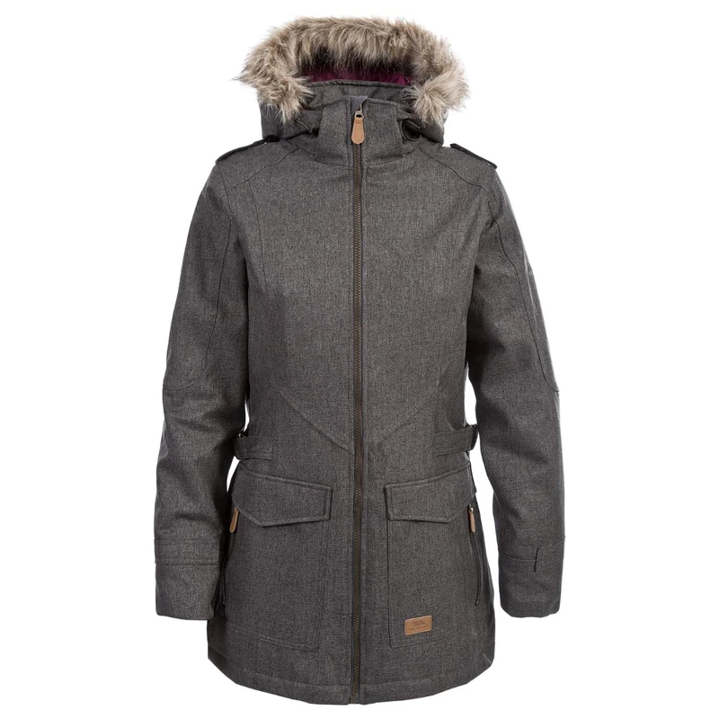 Trespass Waterproof Everyday Women's Outdoor Hooded Jacket available in Khaki - 2X-Small