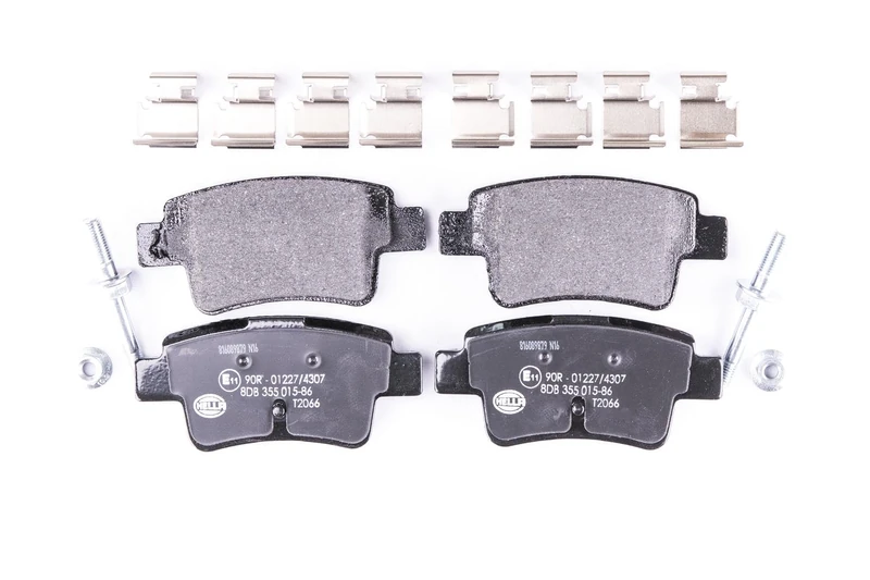 HELLA 8DB 355 015-861 Brake pad set - not prepared for wear indicator - T2066 - for e.g. OPEL / VAUXHALL