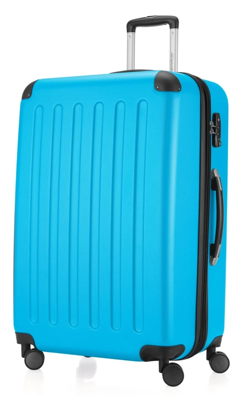 Hauptstadtkoffer Spree – Large Hardshell Suitcase, TSA Lock, 4 Double Wheels, Trolley Luggage, Rolling Suitcase, Travel Case with Expandable Capacity, 75 cm, 119 Liters, Cyanblue