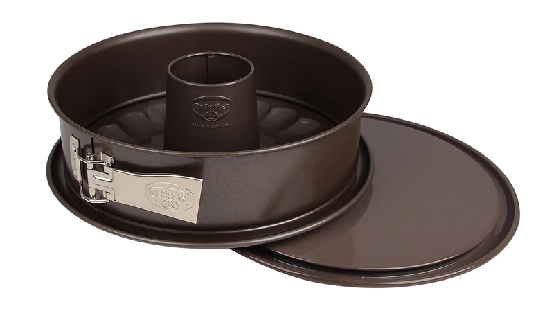 Dr. Oetker Springform Cake Tin with Serving and Tube Base Diameter 28 cm Baking Edition - Baking Mould with Ceramic Reinforced Non-Stick Coating, Cut & Scratch Resistant Base, Heat Resistant up to 230
