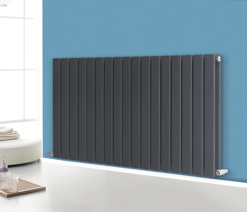 NRG Horizontal 600x1156 Flat Panel Column Radiator Bathroom Central Heating Double Anthracite