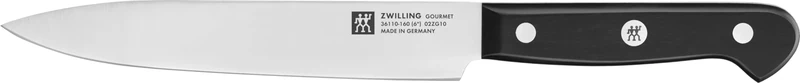 ZWILLING Gourmet Chef's Knife, 16 cm, Special Stainless Steel, Ergonomic Plastic Handle, Black - Made in Germany