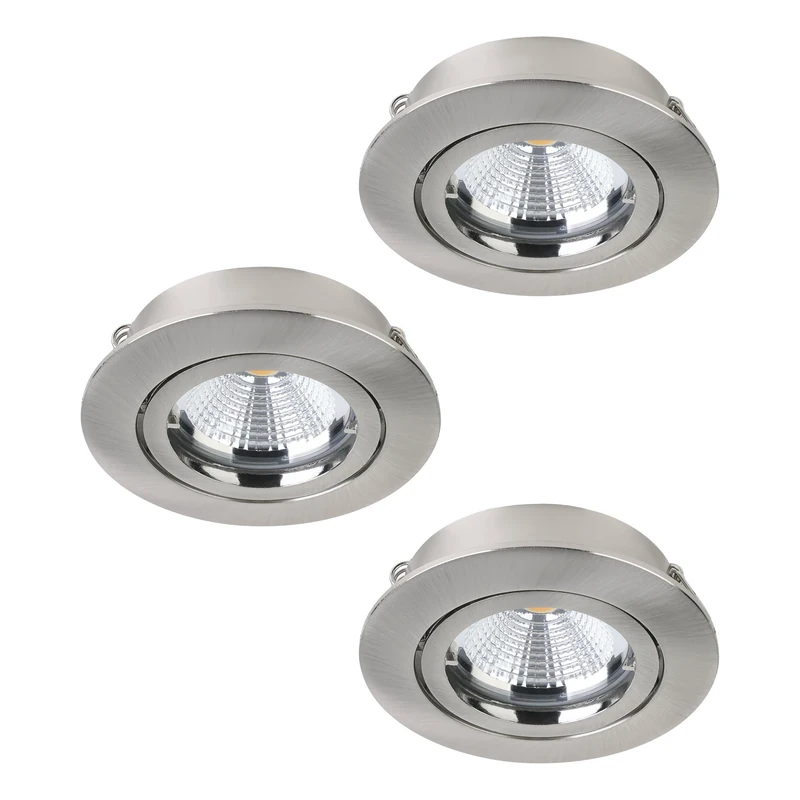 EGLO LED Recessed Ceiling Light, Aluminium, GU10, 5 W, Matte Nickel