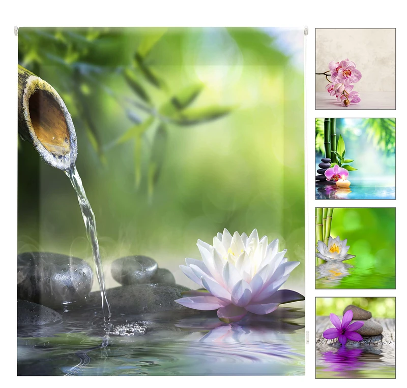 Blindecor Digital Translucent Roller Blind, Zen,W-Z-04625,110X180 cm