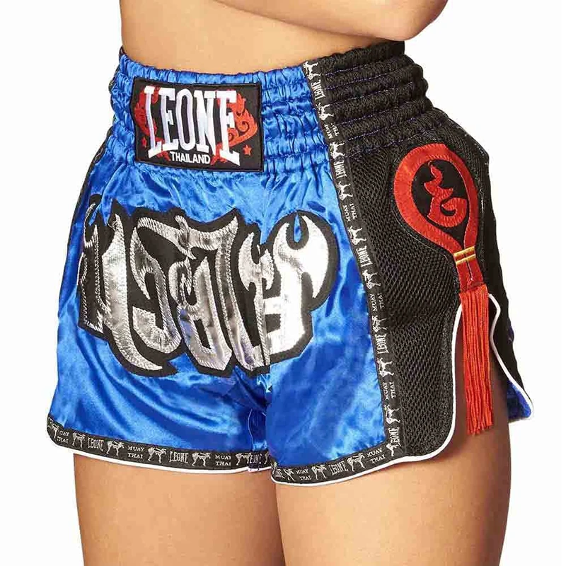 LEONE 1947, Bangkok Kick-thai Shorts, Unisex Adult, Blue, XL, AB754