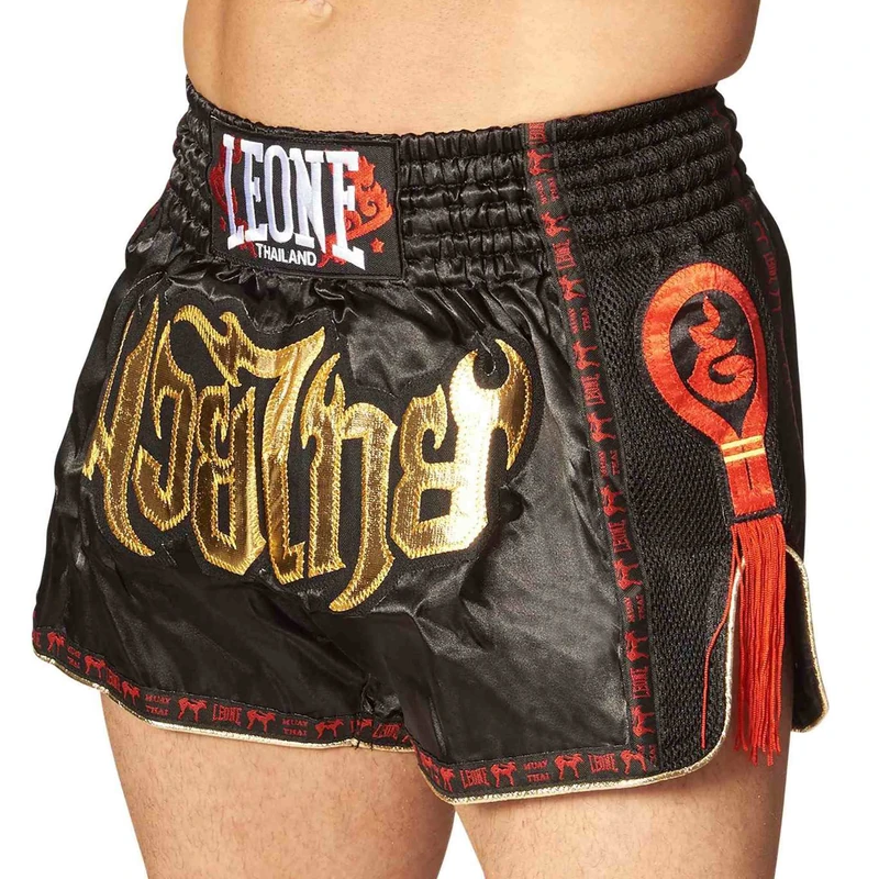 LEONE 1947, Bangkok Kick-thai Shorts, Unisex Adult, Black, XS, AB754