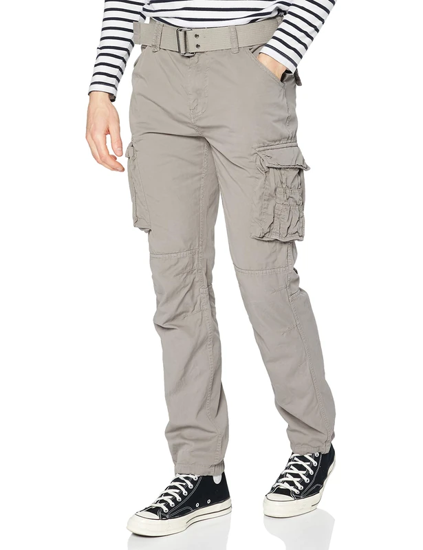 Schott NYC Homme Trranger70 Pants, Gris (Grey), 31W EU