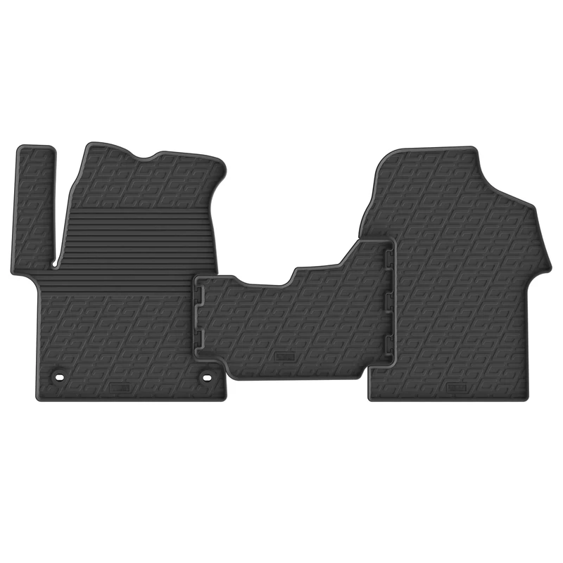 Gledring Rubber car mats set LHD compatible with Citroen Jumpy/Peugeot Expert/Toyota Proace 2016- & Opel Vivaro Cargo 2019- & Fiat Scudo 2022- (G profile 3-pieces + mounting clips)