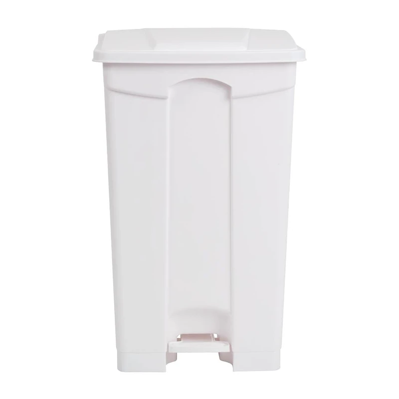 Jantex Kitchen Pedal Bin 87 Litre, White, Material: Polypropylene Plastic, Hooks for Bin Bags, Tight Fitting Lid, Size: 82(H) x49.5(W) x40(D) cm, Hands-Free Pedal Operation, DC713