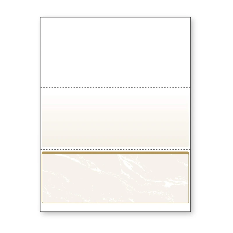 DocuGard Gold Marble Bottom Check, 8.5 x 11 Inches, 24 lb, 500 Sheets, 1 Check Per Sheet (04521)