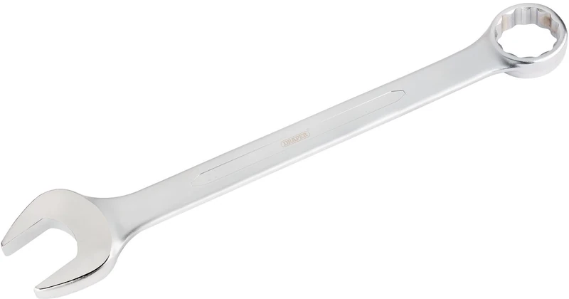 Draper 14962 Heavy Duty Long Pattern Metric Combination Spanner, 14962/Silver, 80 mm