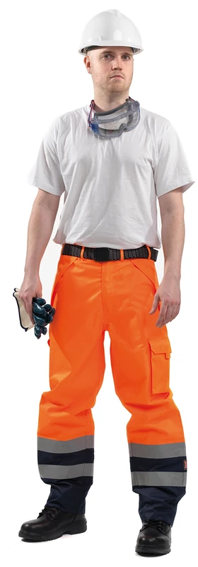 Roots Original RO1537 Storm Buster Classic Waterproof Work Pants, Size 2XL, Orange/Navy
