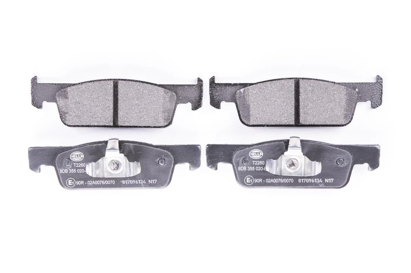 HELLA 8DB 355 020-801 Brake pad set - not prepared for wear indicator - T2260 - for e.g. DACIA / RENAULT / SMART