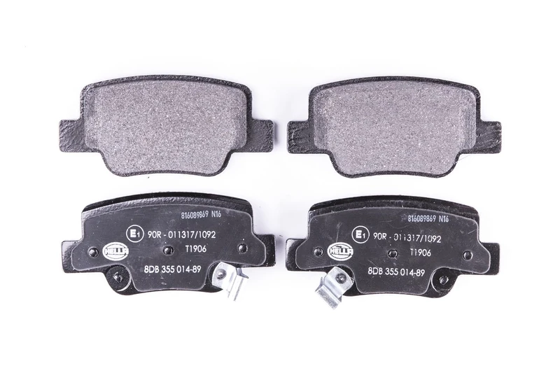 HELLA 8DB 355 014-891 Brake pad set - with acoustic wear warning - T1906 - for e.g. TOYOTA