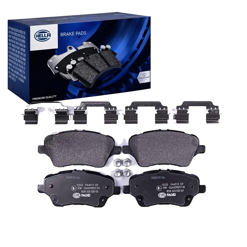 HELLA 8DB 355 020-621 Brake pad set - not prepared for wear indicator - T2223 - for e.g. FORD