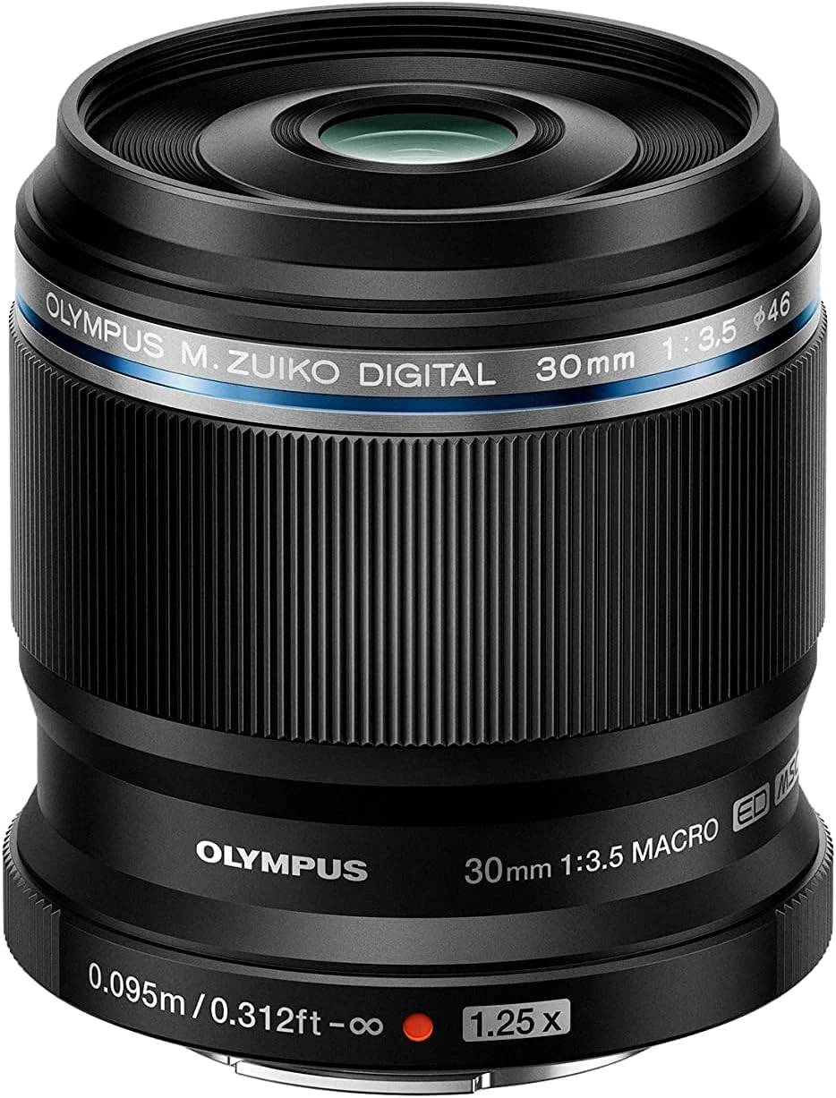 Olympus M. Zuiko Digital ED 30mm F3.5 Macro Lens, Suitable for All MFT Cameras ( OM-D & PEN models, Panasonic G-series), black