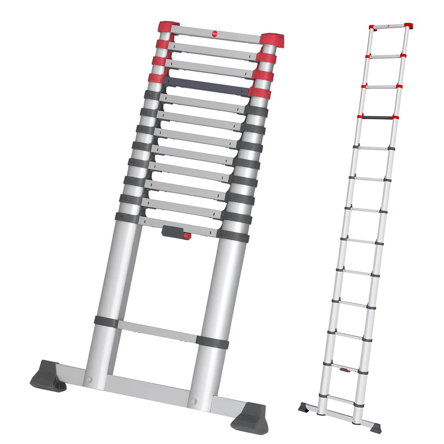 Hailo 7113131 Telescopic Ladder - Silver (1-Piece)