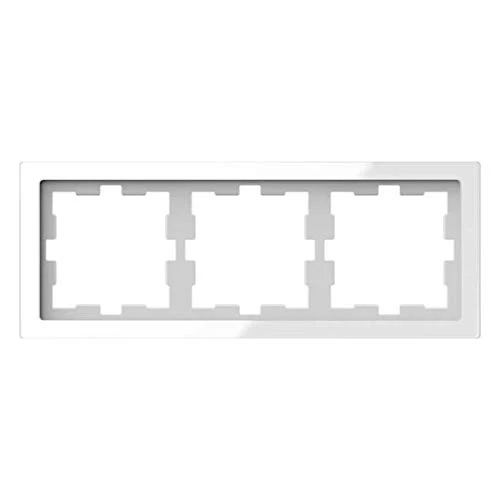 Merten – Glass Frame meg4030 – 6520 d-vida 3 Elements, White Glass