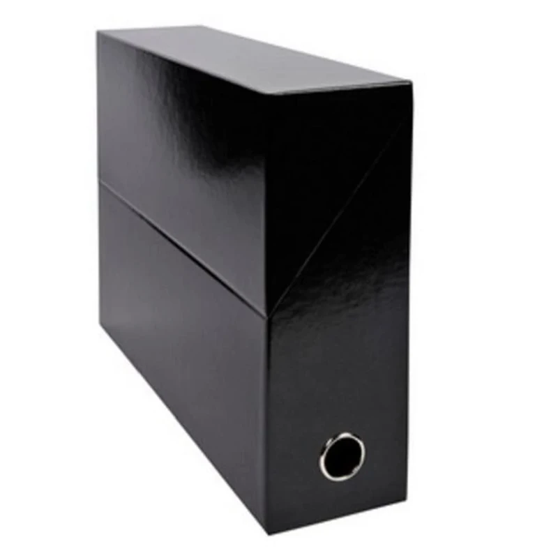 Exacompta - Ref. 89921E - Set of 5 Iderama Filing Box - 90mm Spine - Black