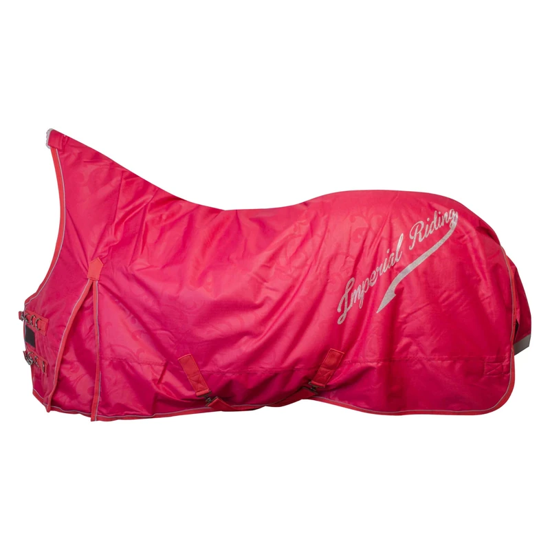 Imperial Riding IRH Super-Dry Outdoor Blanket, 400 g, Waterproof Winter Horse Blanket 600D, Breathable 3000/3000 mm, Warm Turnout Blanket with Wither Padding and Leg Loops, Red, 115