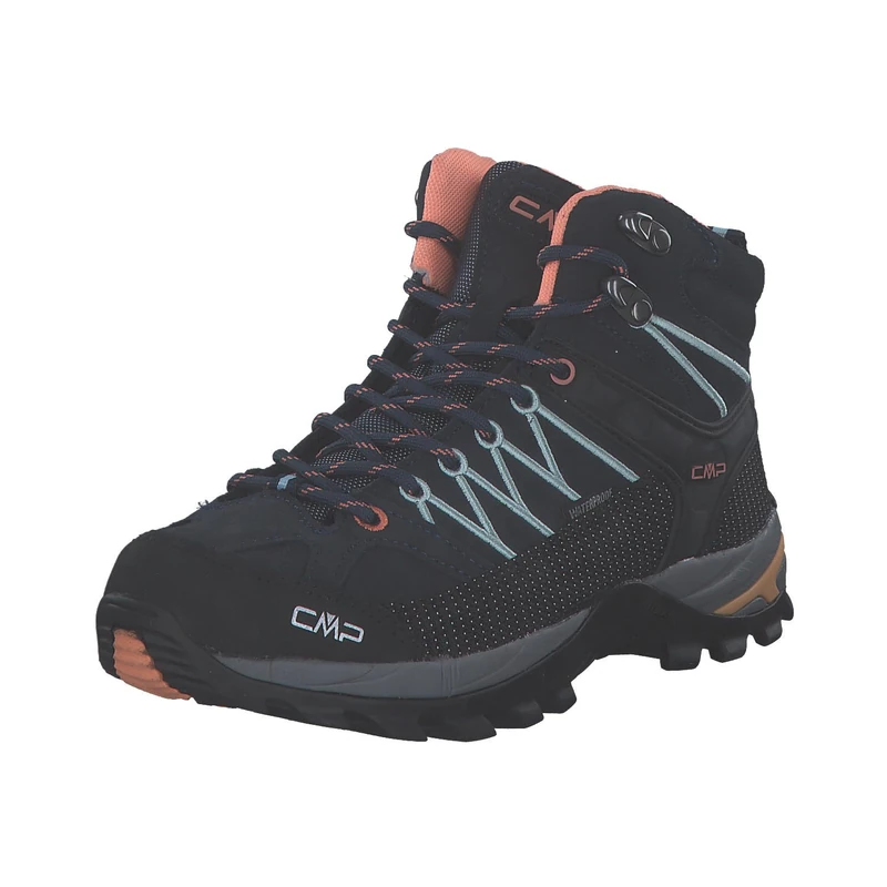 CMP Women's Rigel Mid High Rise Hiking Shoes, Blue B Blue Giada Peach 92ad, 7 UK