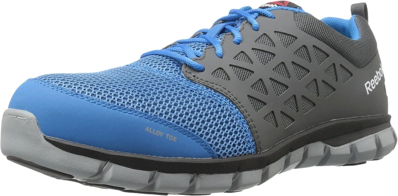 Reebok Work Men's Sublite Cushion Work RB4040 Industrial and Construction Shoe, Blue/Grey, 8.5 M US, Blue Grey, 8.5-M US Mens
