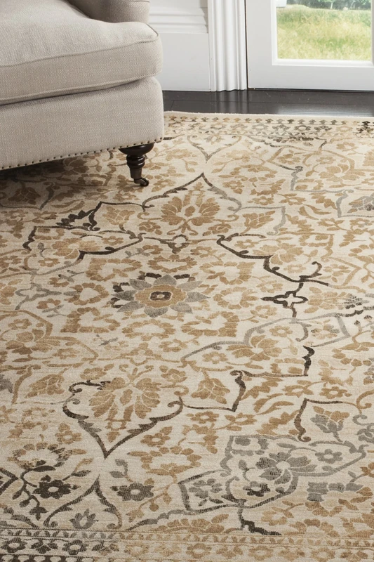 Safavieh Traditional Indoor Woven Runner Area Rug, Vintage Collection, VTG175, in Creme, 66 X 244 cm for Living Room, Bedroom or Any Indoor Space