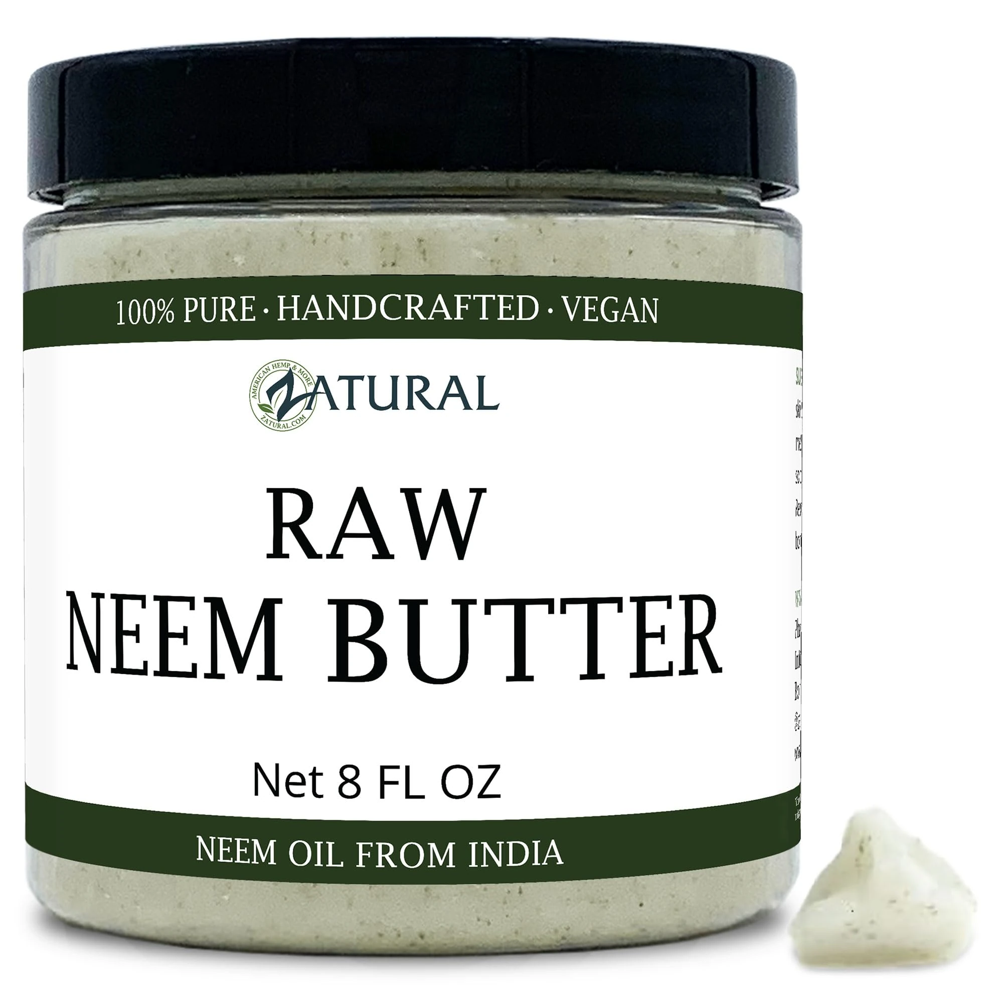 Naked Neem Organic Butter-Shea Butter, Coconut Oil, Oil, Leaf, Marula Oil, Kokum Butter, Rosemary (8 Ounce)