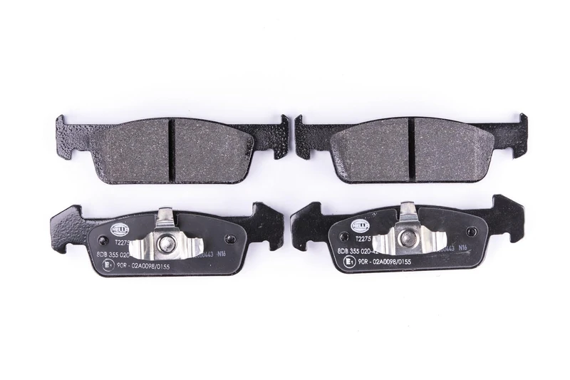 HELLA 8DB 355 020-421 Brake pad set - not prepared for wear indicator - T2275 - for e.g. DACIA / RENAULT - Image 1