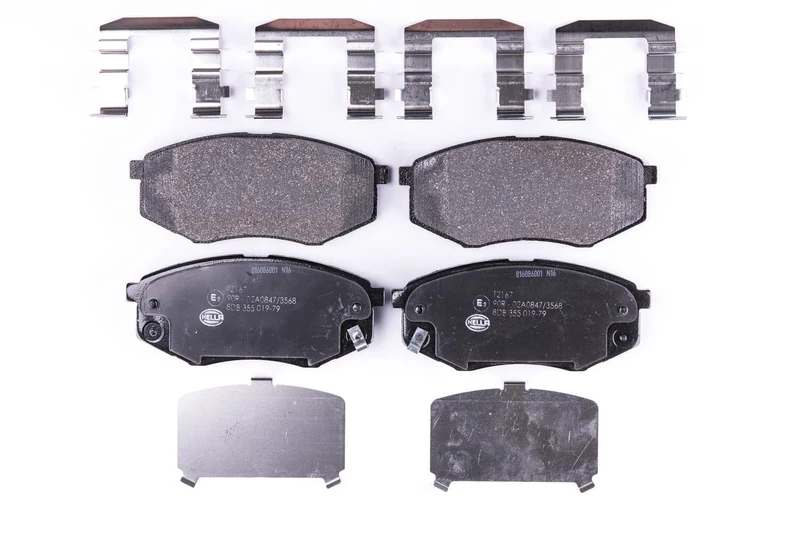 HELLA 8DB 355 019-791 Brake pad set - with acoustic wear warning - T2167 - for e.g. HYUNDAI / KIA