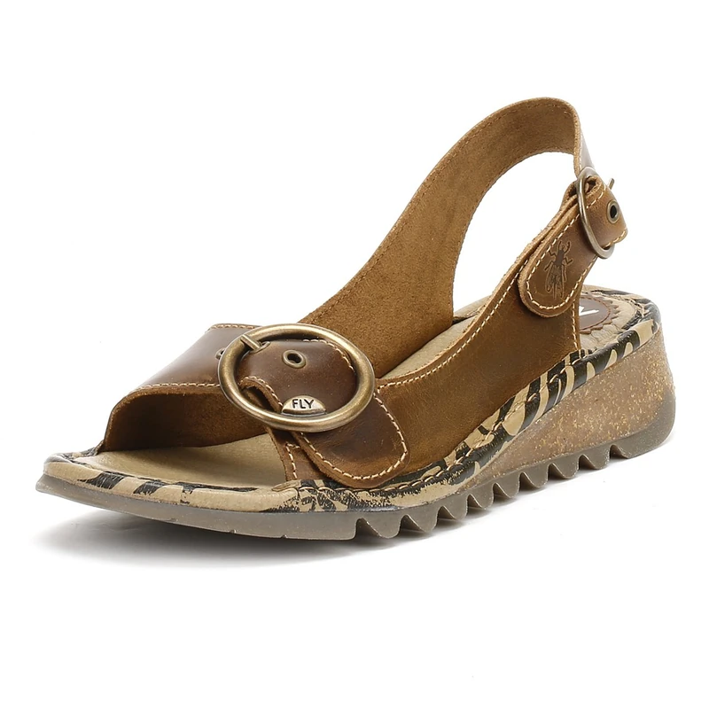 Fly London Women's Tram723fly Sling Back Sandals,Camel,5 UK