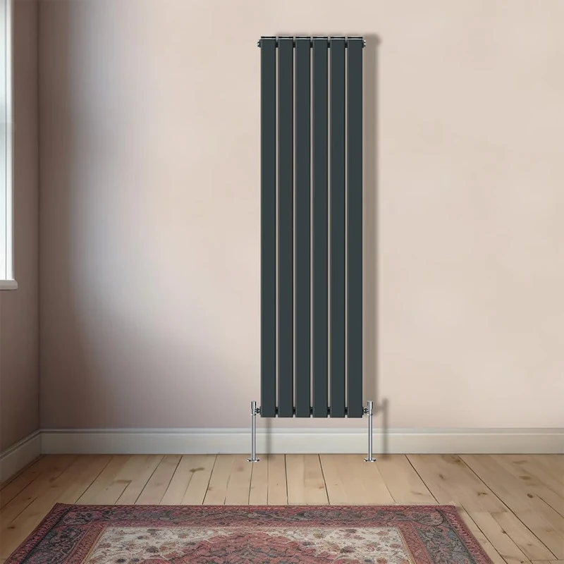 NRG Vertical 1800x408mm - Double Flat Panel Column Designer Bathroom Central Heating Radiator Anthracite
