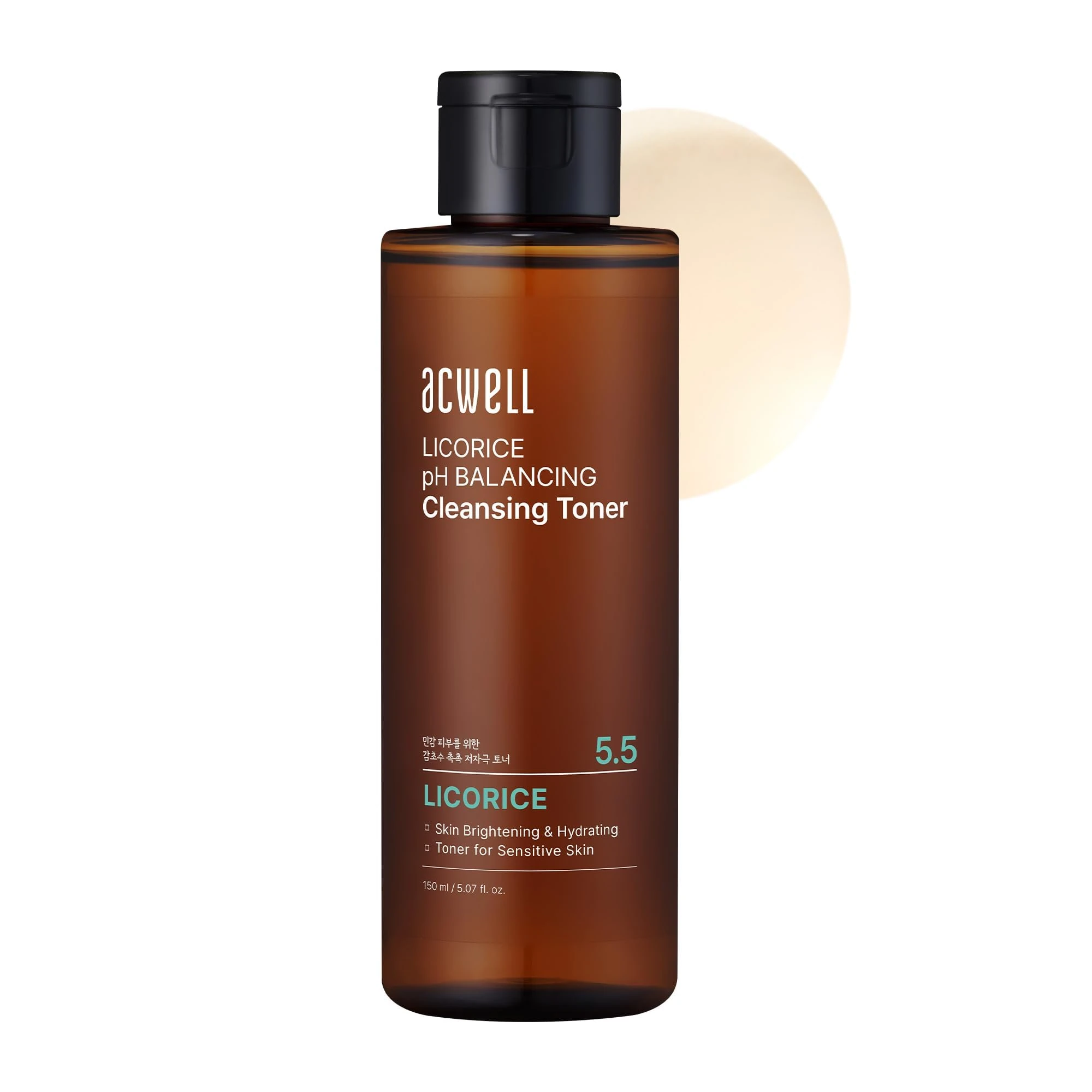 ACWELL Licorice pH Balancing Cleansing Toner 150ml - PH5.5 Hydrating Makeup Cleansing Astringent - Skin Clearing, Reduce Pigmentation, Acne and Dark Spots