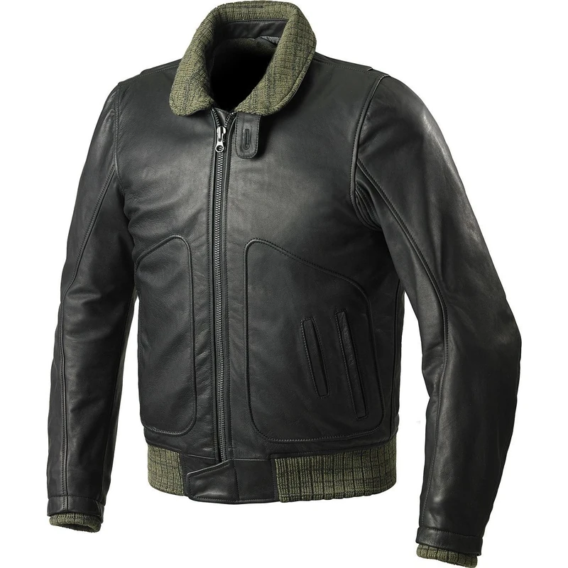 SPIDI Motorcycle Leather Tank Jacket, Black, Size 46