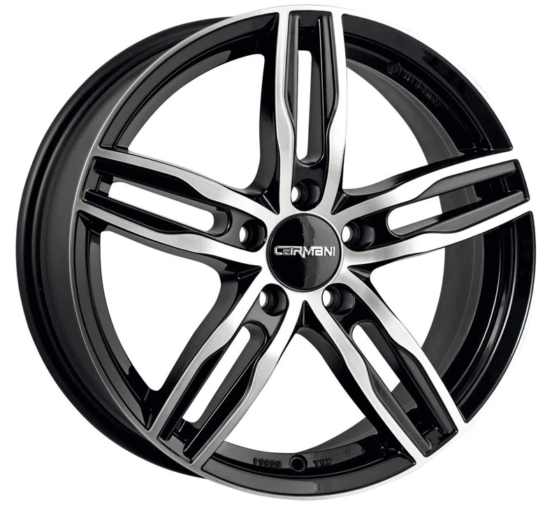 Carmani CA140716H347BP Bolt Circle 5.00 x 112.00 Offset 47 Hub Centering 66.60 Design 14 Paul, Black Polish
