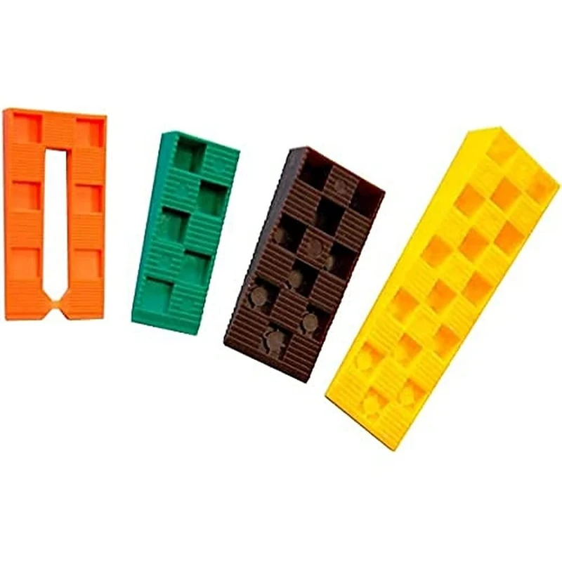 Probox of 245 Serrated Spacer Wedges - 60 Orange, 70 Green, 75 Brown, 40 Yellow