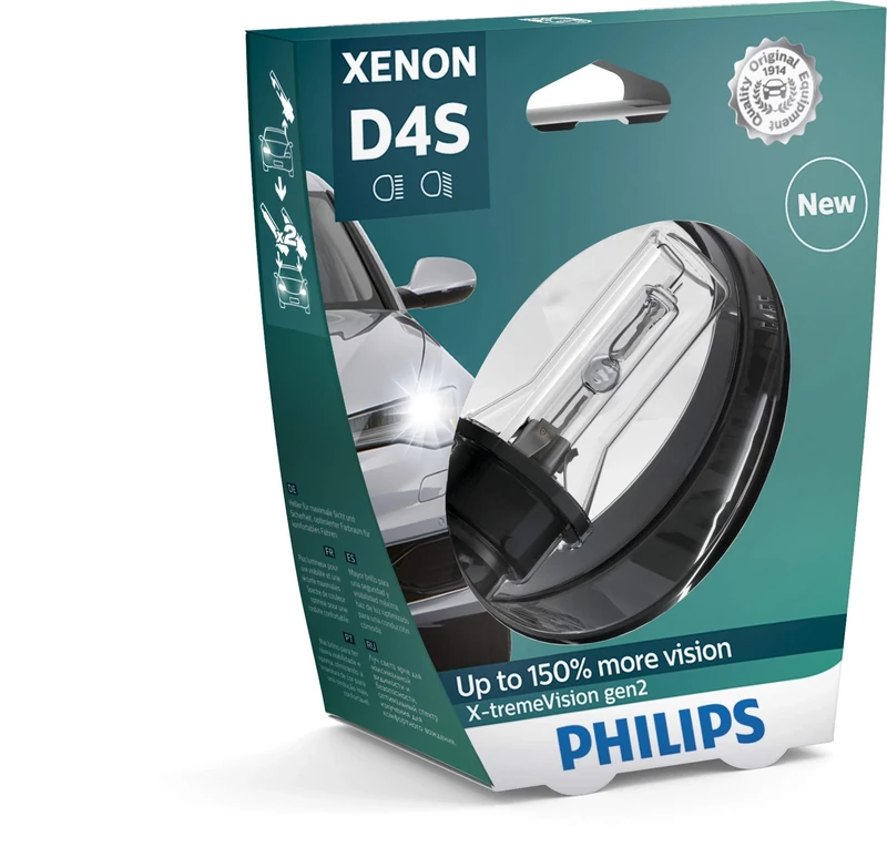 Philips 42402XV2S1 X-tremeVision gen2 Xenon headlight bulb D4S, single blister