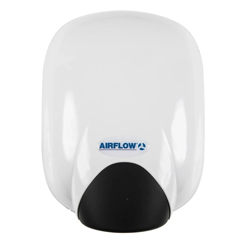 Airflow 1100 High-Speed Hand Dryer – White ABS Finish, Warm Air, 10–15s Drying, 325 km/h Airflow, 1100W Power, Automatic Sensor, IP23 Rated