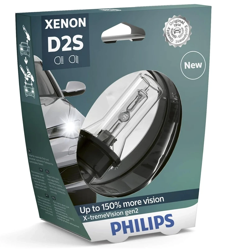 Philips 85122XV2S1 X-tremeVision gen2 Xenon headlight bulb D2S, single blister