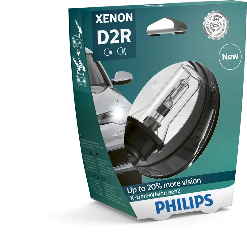 Philips 85126XV2S1 X-tremeVision gen2 Xenon headlight bulb D2R, single blister
