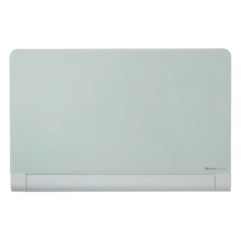 Nobo Glass Magnetic Whiteboard with Concealed Pen Tray, 1000 x 560 mm, InvisaMount Mounting System, Impression Pro, Brilliant White, 1905191