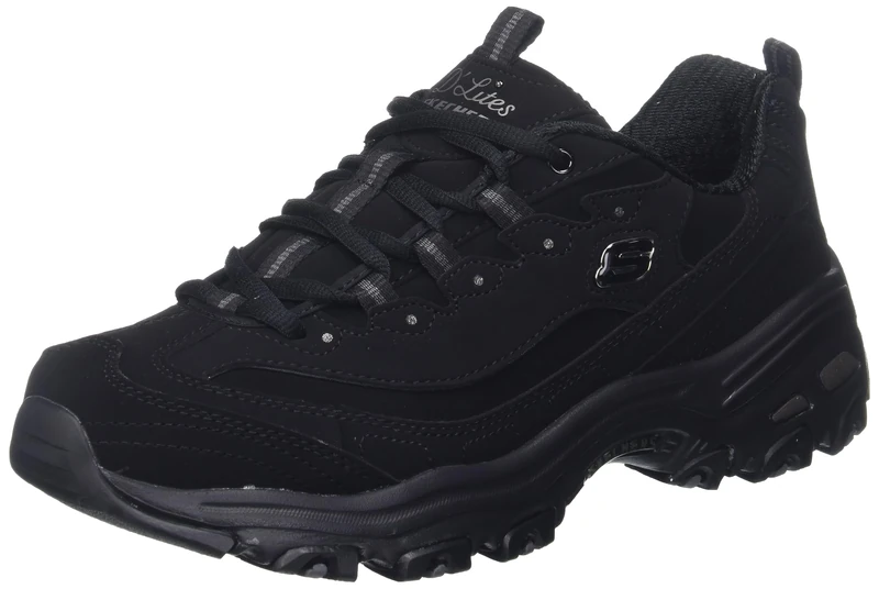 Skechers Women's D'lites biggest Fan Fashion Sneaker, Black, 5.5 UK Wide