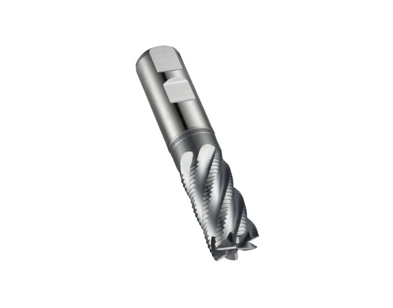 Dormer C42825.0 Series C428 HSS-E-PM 4 Flute Roughing End Mill/Milling Cutter with Alcrona coating, DIN 1835B Shank, 25.00 mm Cutting Diameter