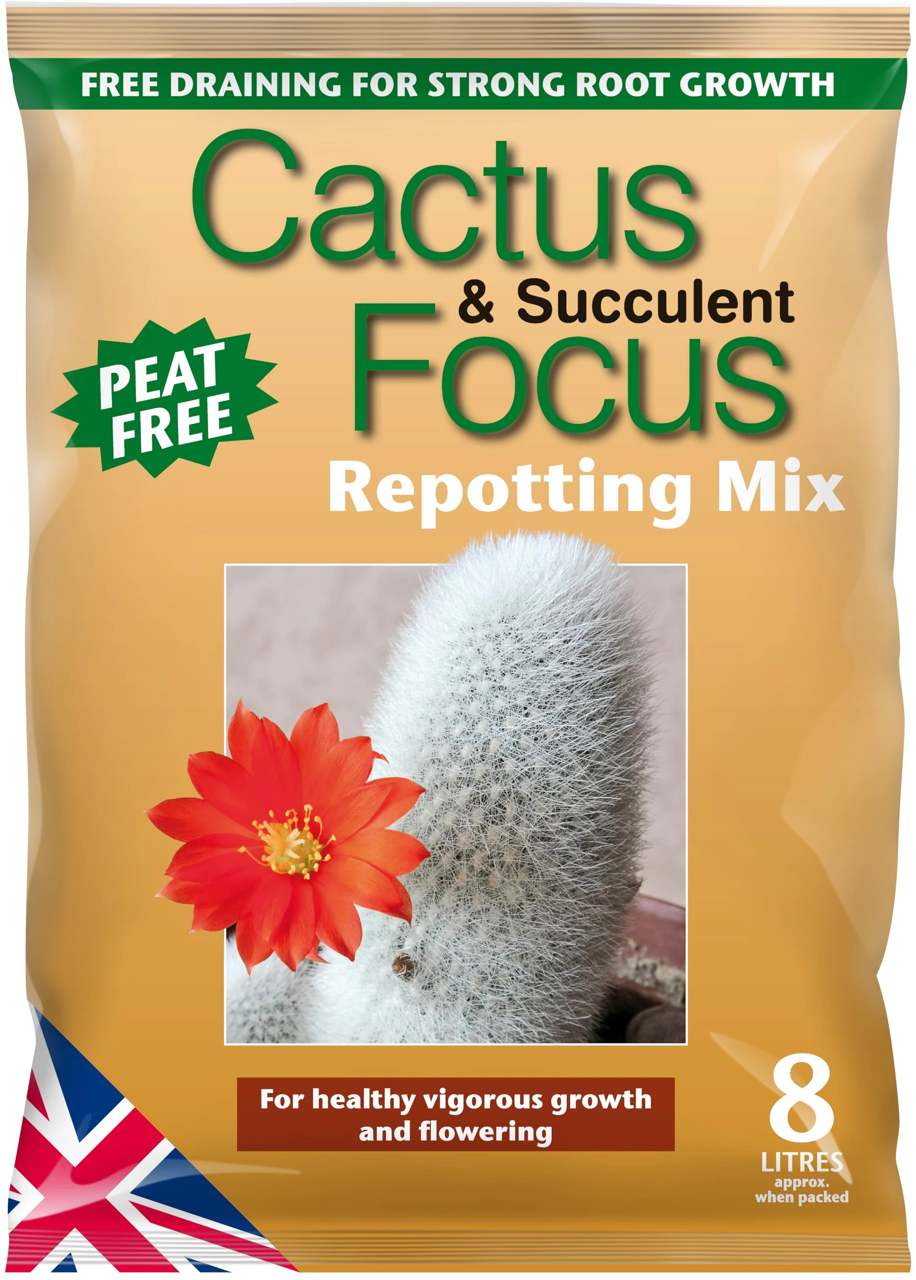 CACTUS Soil -CACTUS Focus Repotting mix 8 litre (1), Brown