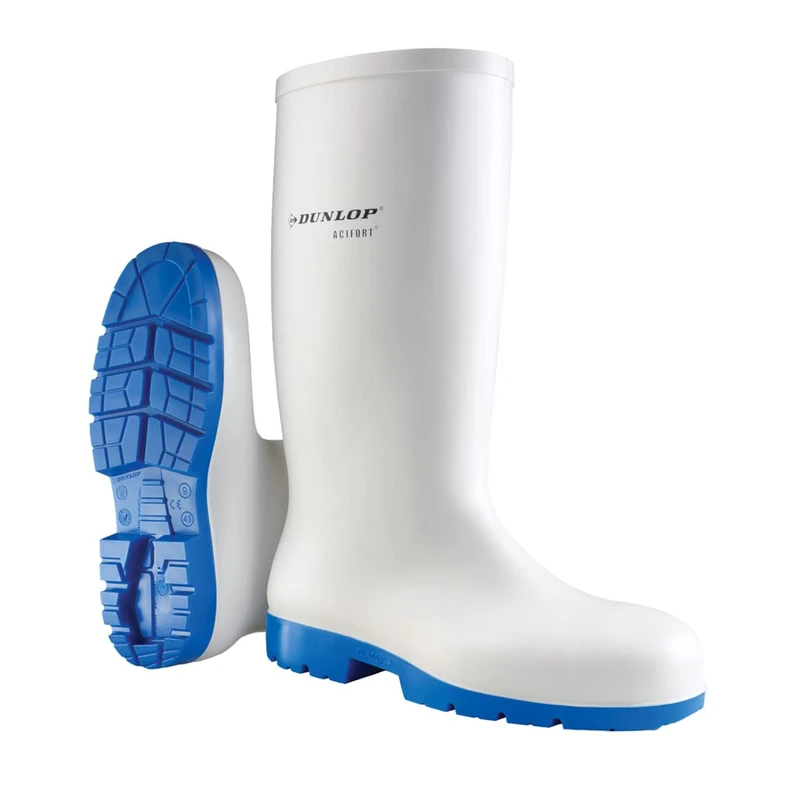 DUNLOP Acifort Classic+ Safety Boots with Steel Toe, White, UK 3