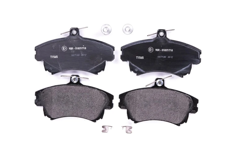 HELLA 8DB 355 006-711 Brake pad set - with acoustic wear warning - T1565 - for e.g. MITSUBISHI / SMART
