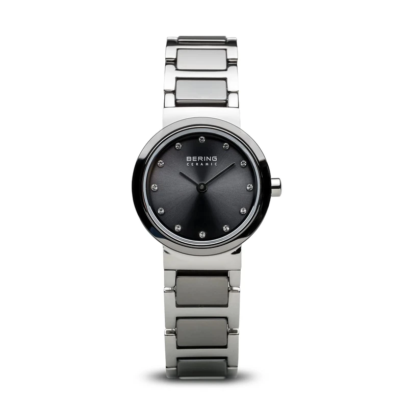 BERING Women Analog Quartz ceramic collection Watch with stainless steel/Ceramic Strap and Sapphire Crystal 10725-783
