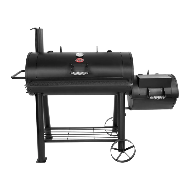 Char-Griller Competition Pro Barrel Grill and Offset Smoker in Black