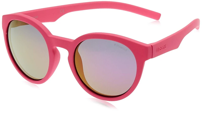 Polaroid Kids PLD 8019/S Sunglasses, Dark Pink/Grey Pink Grey Speckled Pz, 45